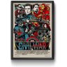 Quadros Poster Decorativo Moldura Madeira Pinos Com Vidro MARVEL GUERRA CIVIL 21cmX31cm - 2