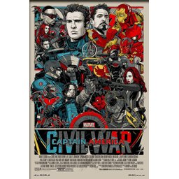 Quadros Poster Decorativo Moldura Madeira Pinos Com Vidro MARVEL GUERRA CIVIL 21cmX31cm - 1