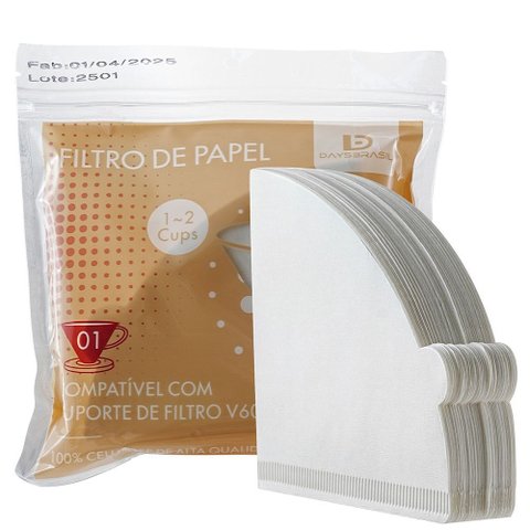 Filtro Branco para Coador V60-01 - 100 Un - Daysbrasil
