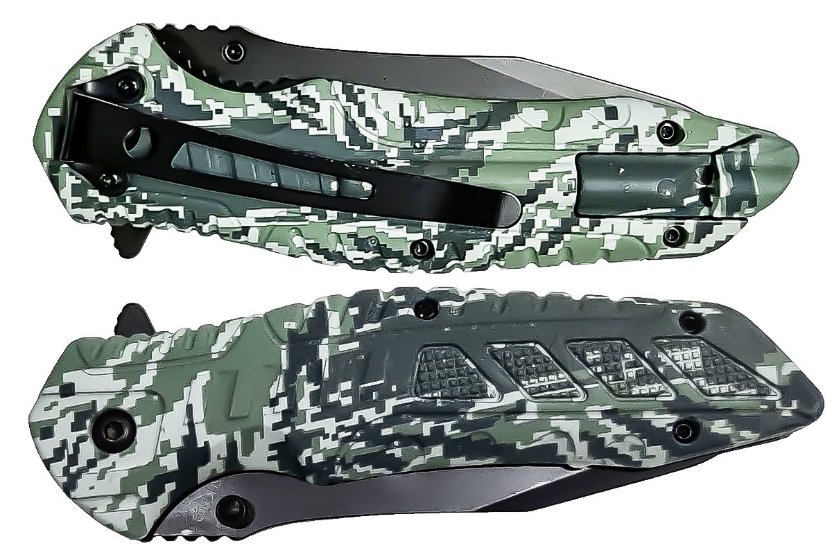 Canivete Tático Dobravel Squad Militar Camuflado + pederneira - 1