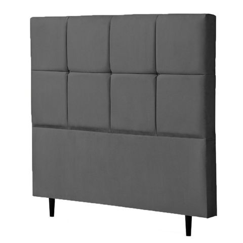 Cabeceira Roma Cama Box Casal 140cm Suede Cinza - Vallisa Decor
