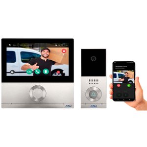 Vídeo Porteiro Interfone inteligente App Celular 1080p Wifi Campainha Sem Fio Visão Noturna Tela 7" 