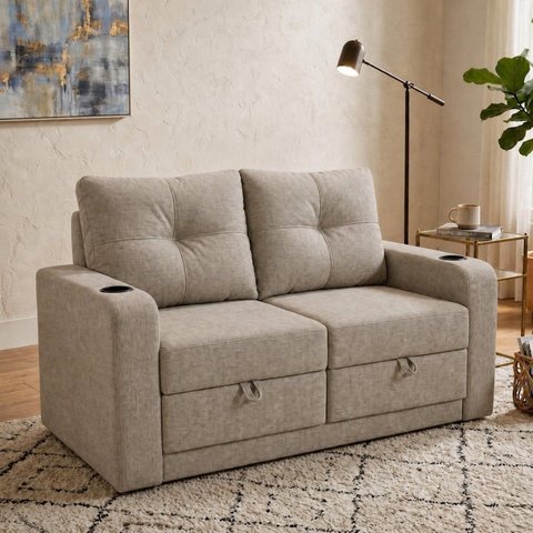 Sofá Cama Reclinável 2 Lugares Kiara