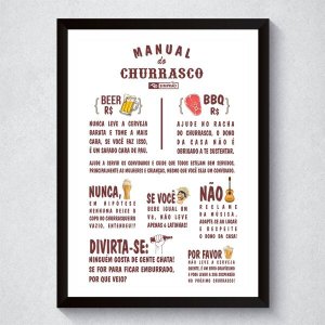 Quadro Decorativo Com Moldura Manual Do Churrasco