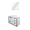 Ver imagem 7 de Conjunto Gabinete Armário Suspenso c Cuba Branca, Duas Portas, Três Gavetas e Espelho para
