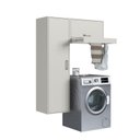 Ver imagem 4 de Área de Serviço Modulada 2 Peças com Varal para Roupas e Armário Vertical Assis Cor Arenas