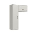 Ver imagem 2 de Área de Serviço Modulada 2 Peças com Varal para Roupas e Armário Vertical Assis Cor Arenas
