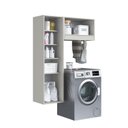 Ver imagem 6 de Área de Serviço Modulada 2 Peças com Varal para Roupas e Armário Vertical Assis Cor Arenas
