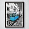 Quadro Decorativo Com Moldura Bonde De Lisboa Azul - 1