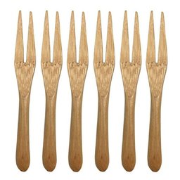 Conjunto de 6 Mini Garfos de Bambu - Oikos - 1
