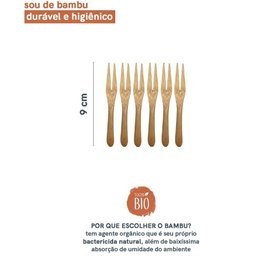 Conjunto de 6 Mini Garfos de Bambu - Oikos - 6