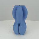 Ver imagem 2 de Vaso Decorativo Enfeite Casa 3D Home&Co Cerâmica 24x13x13cm Azul