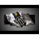 Ver imagem 2 de Quadro Decorativo 129X63 Quarto Time Galo Atlético Mineiro