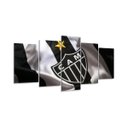 Ver imagem 5 de Quadro Decorativo 129X63 Quarto Time Galo Atlético Mineiro
