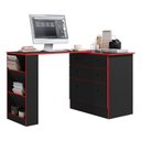 Ver imagem 7 de Escrivaninha Mesa Escritório em L Retrátil com Cômoda Módulos e Complementos