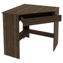 Ver imagem 3 de Mesa Escrivaninha de Canto 1 Gaveta Nogal Me4169 - Tecno Mobili