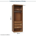 Ver mais imagens de Guarda-Roupa Planejado 6 Peças 9 Portas Arani CabeCasa MadeiraOriginals Marrom/Cinamomo/Offwhite