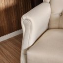 Ver imagem 2 de Poltrona de Amamentação com Balanço e Puff Livi em Tecido Sintético Bege Larbelle