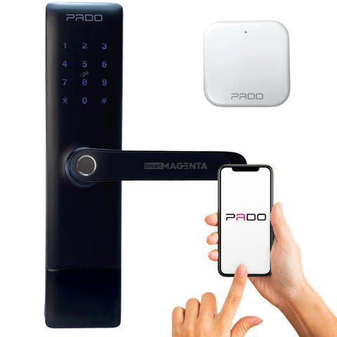 Fechadura Digital Pado Fde 600 W com Biometria Aplicativo e Resistente a Chuva