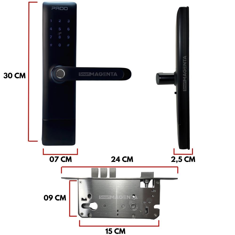 Fechadura Digital Pado Fde 600 W com Biometria Aplicativo e Resistente a Chuva - 5