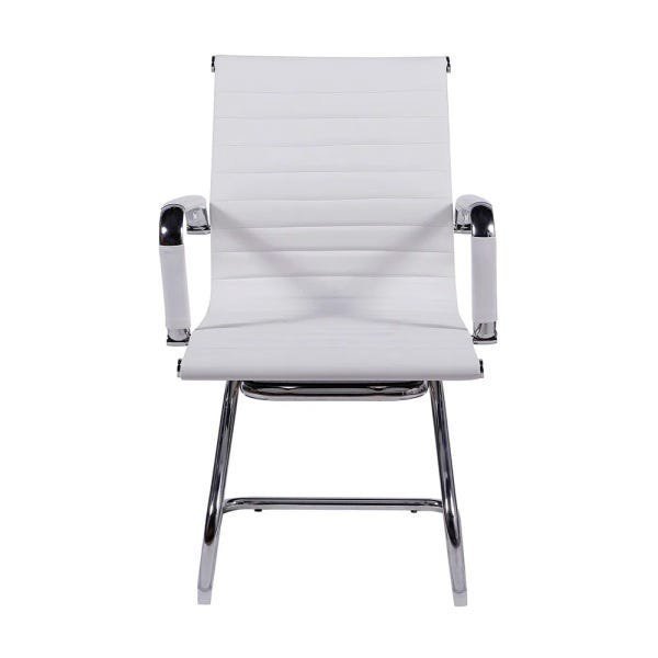 Kit 4 Cadeiras Escritório Esteirinha Eames Branca Fixa - 2