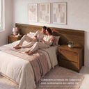 Ver imagem 5 de Painel Cabeceira Frisado Casal/Queen com LED e 2 Mesas de Cabeceira 109x270cm