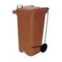 Ver imagem 7 de Lixeira Contêiner 120 Litros com Pedal Lateral Tipo Gari Cor:marrom