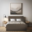 Ver imagem 2 de Kit Cabeceira e Calçadeira Baú Casal Queen 1,60m Londres Linho Marrom Dal Poz Estofados