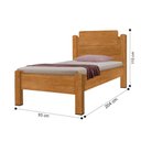 Ver imagem 2 de Cama Solteiro Aquarel Ripada Nature MDF-MDP Marrom Casah