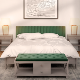 Kit 20 Cabeceiras Estofadas de Cama King Box Casal Modulada Autocolante 2,00mx45cm - 7