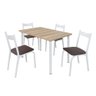 Mesa de Cozinha Retangular 110 Cm com 4 Cadeiras Branco Carvalho Adel Jm Móveis - 2