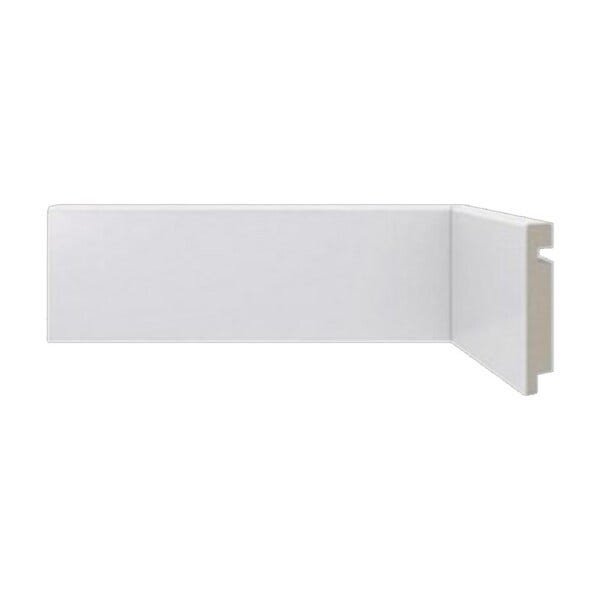 Rodapé Liso Poliestireno Branco 7cm X 2,40m Moderna 451 - Santa Luzia