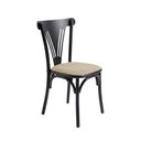 Ver imagem 2 de Cadeira Paris Estilo Industrial Luxo Decorativa para Mesa de Jantar Sala e Cozinha - Preto/Bege
