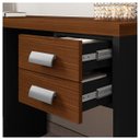 Ver imagem 5 de Mesa Canto com Gaveta Escritório Marrom Preto Studio Caemmun