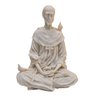 Escultura de São Francisco de Assis Branca de Pó de Mármore 20cm - 1