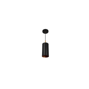 Lustre Pendente Moderno Bilboque Cilídrico PQ PT Fosco Cobre