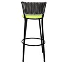 Ver imagem 3 de Banqueta Alta Ratan Hawai Preta  