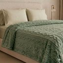 Ver imagem 2 de Manta Alto Relevo Queen Decorativa - Menta