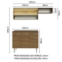 Ver imagem 4 de Armário de Cozinha Compacta 165cm Rustic Emilly Madesa 02