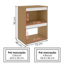 Ver imagem 3 de Balcao com Tampo para Forno e Cooktop 75 Cm Adriana Amendoa Branco Reajl