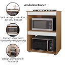 Ver imagem 4 de Balcao com Tampo para Forno e Cooktop 75 Cm Adriana Amendoa Branco Reajl