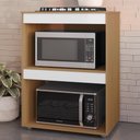 Ver imagem 2 de Balcao com Tampo para Forno e Cooktop 75 Cm Adriana Amendoa Branco Reajl