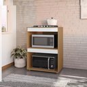 Ver imagem 5 de Balcao com Tampo para Forno e Cooktop 75 Cm Adriana Amendoa Branco Reajl