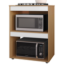 Ver imagem 1 de Balcao com Tampo para Forno e Cooktop 75 Cm Adriana Amendoa Branco Reajl