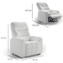 Ver imagem 3 de Poltrona do Papai Reclinável Maldivas Corano Branco - Star Confort