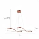 Ver imagem 5 de Lustre Led Unlimited Moderno 45w 75cm Rose C/ Controle