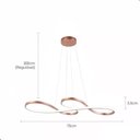 Ver imagem 5 de Lustre Led Unlimited Moderno 45w 75cm Rose C/ Controle