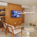 Ver imagem 2 de Lustre Led Unlimited Moderno 45w 75cm Rose C/ Controle