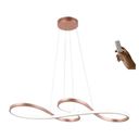 Ver imagem 1 de Lustre Led Unlimited Moderno 45w 75cm Rose C/ Controle