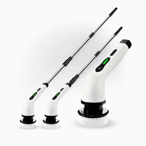 Esfregão Elétrico Giratório 360° Recarregável Plástico ABS Cabo Extensível Ajustável para